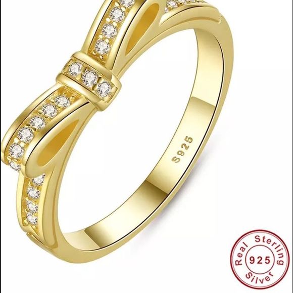 New Sterling Silver Bow Tie Ring - Picture 2 of 5